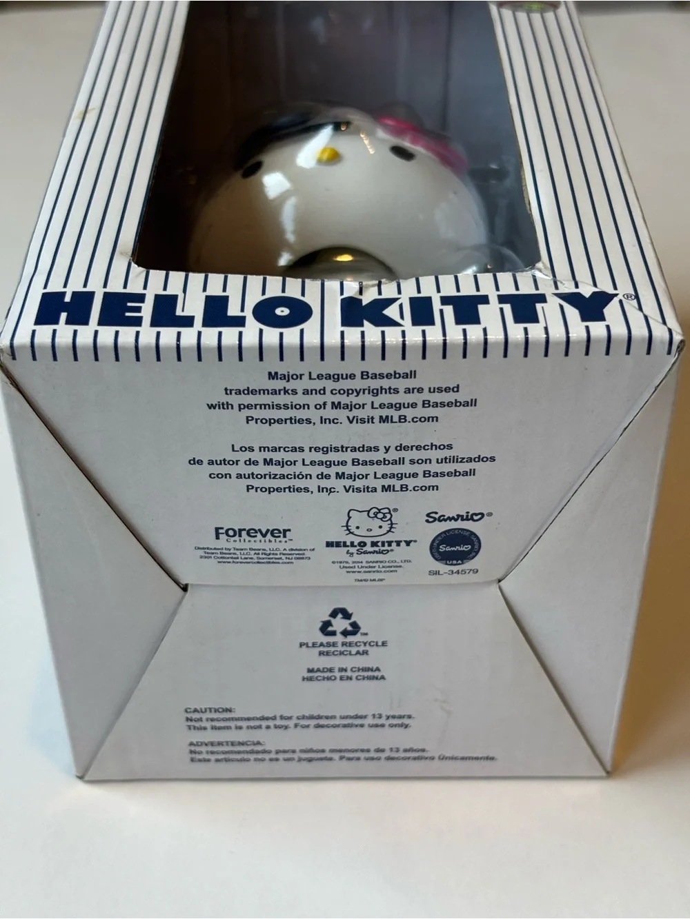 New Hello Kitty New York Yankees Pink & White Figure - Official Character Toy